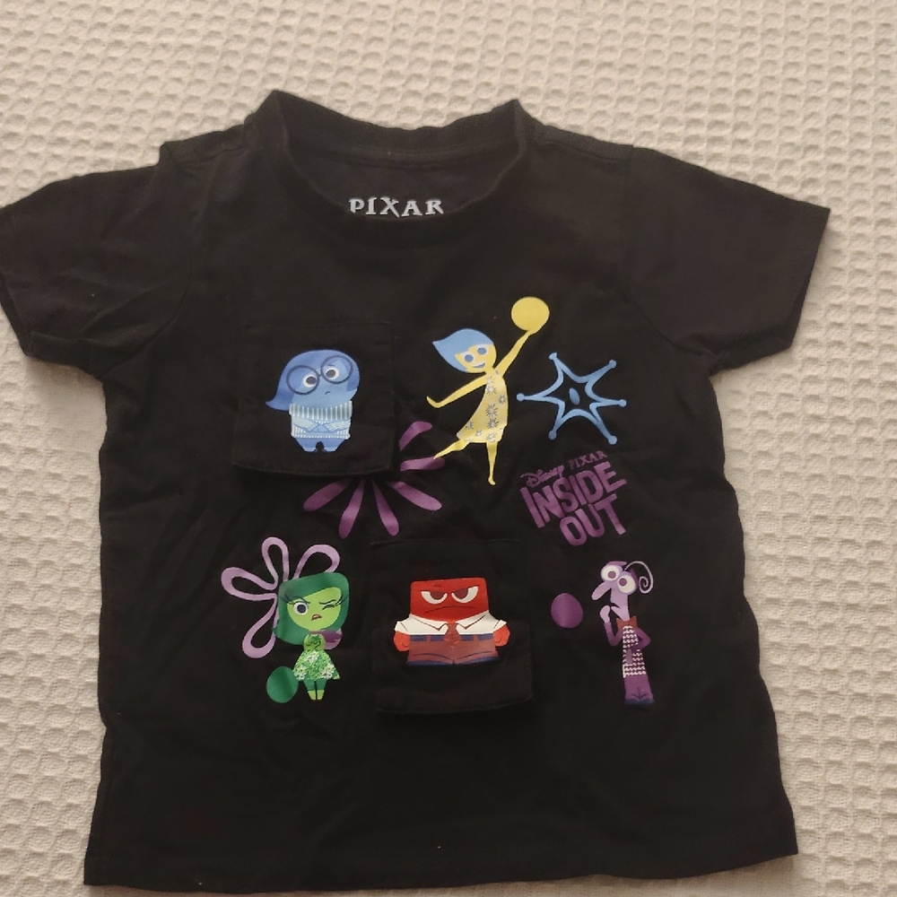 Pixar Inside Out Black Kids T-Shirt